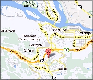 Kamloops Acupuncture Clinic location. Click to enlarge.